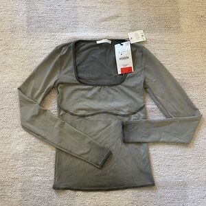 Zara Grey fitted long-sleeve New With Tags